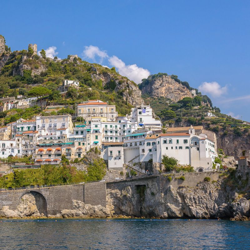 Architecture of famous town of Amalfi, Campania, Italy